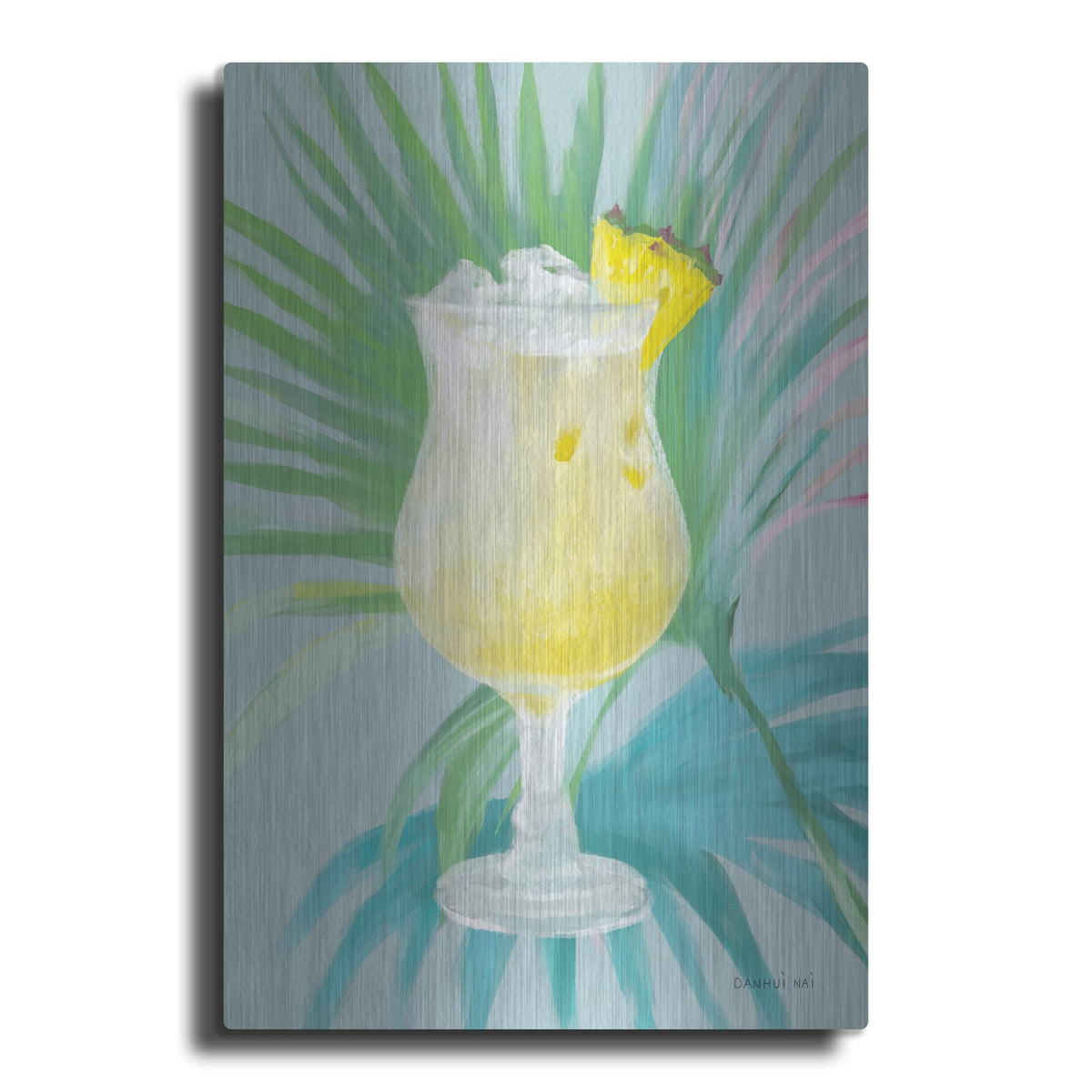 'Tropical Cocktails 1' by Danhui Nai – Metal Wall Art