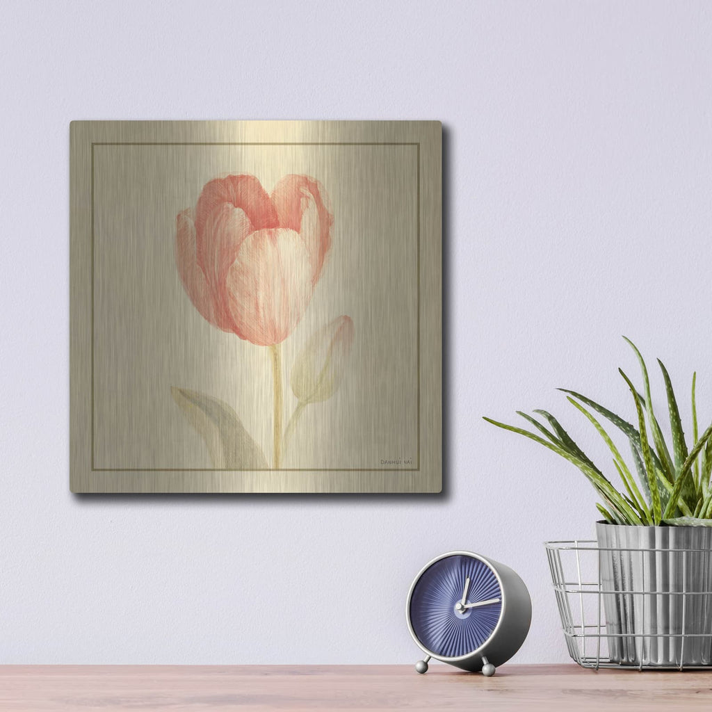 'Tulip 3' by Danhui Nai – Metal Wall Art, 12x12 room view