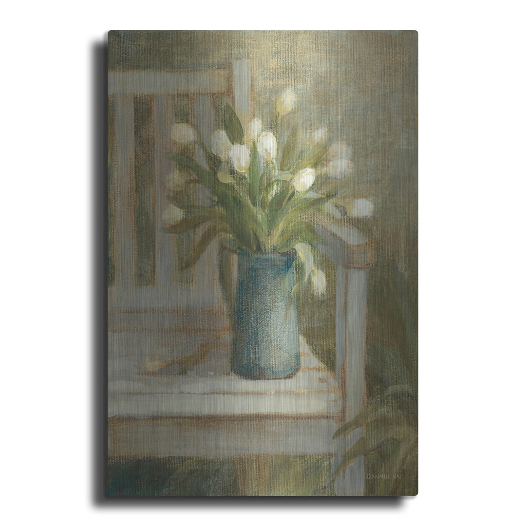 'Tulip Bouquet On Bench' by Danhui Nai – Metal Wall Art