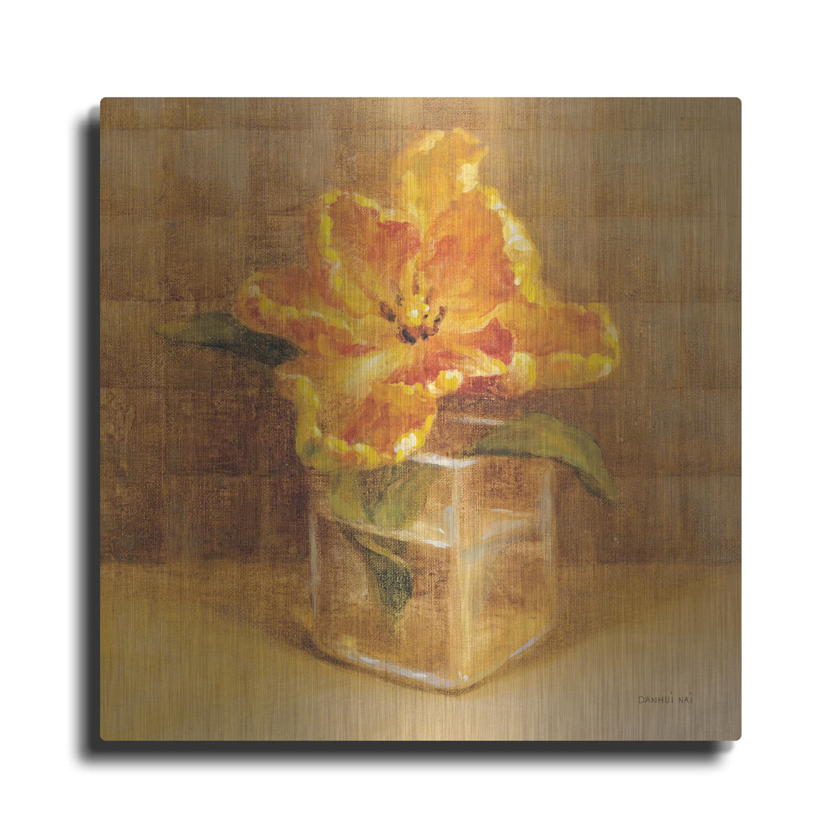 'Tulip In Glass' by Danhui Nai – Metal Wall Art