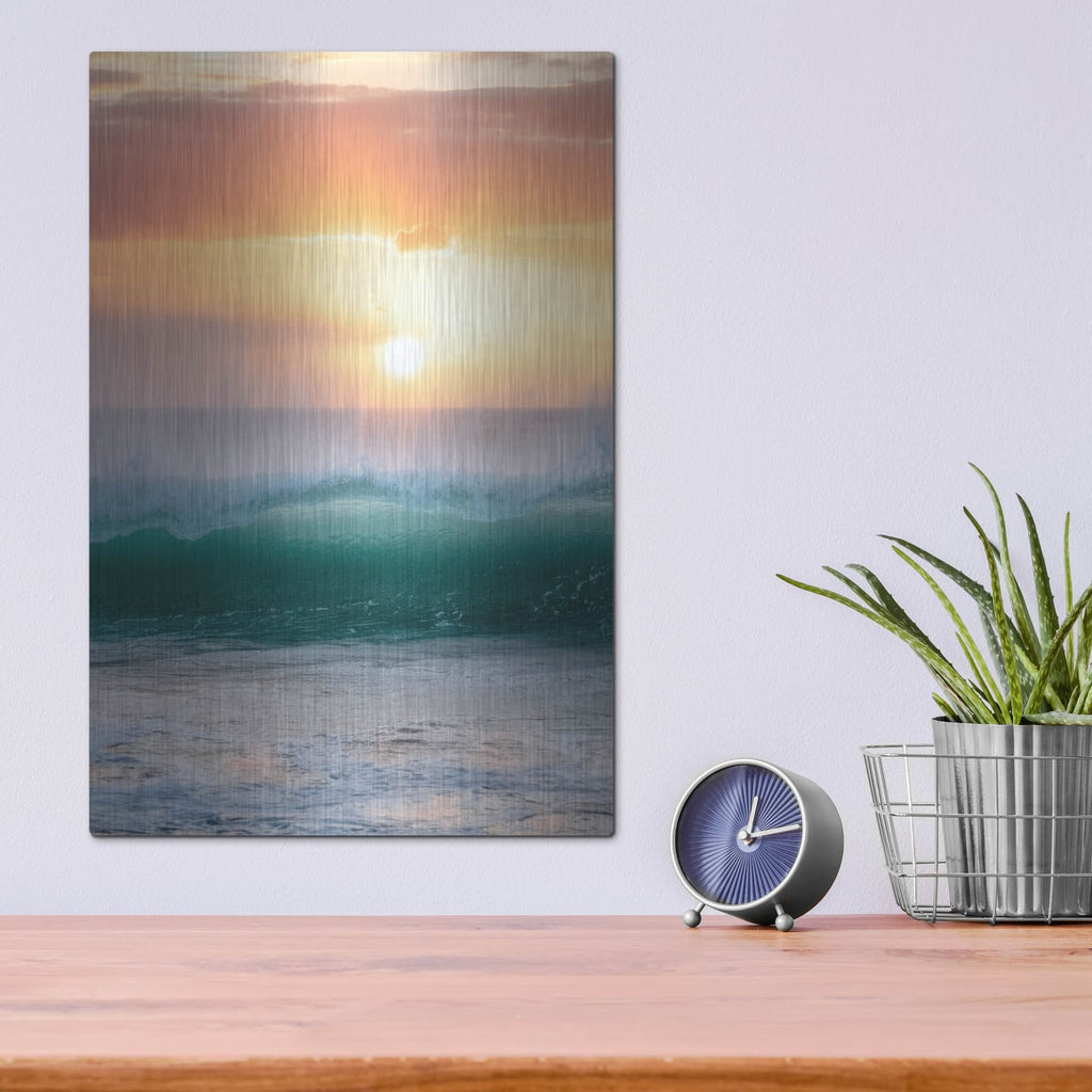 'Peachy Green' by Dennis Frates – Metal Wall Art, 12x16 room view