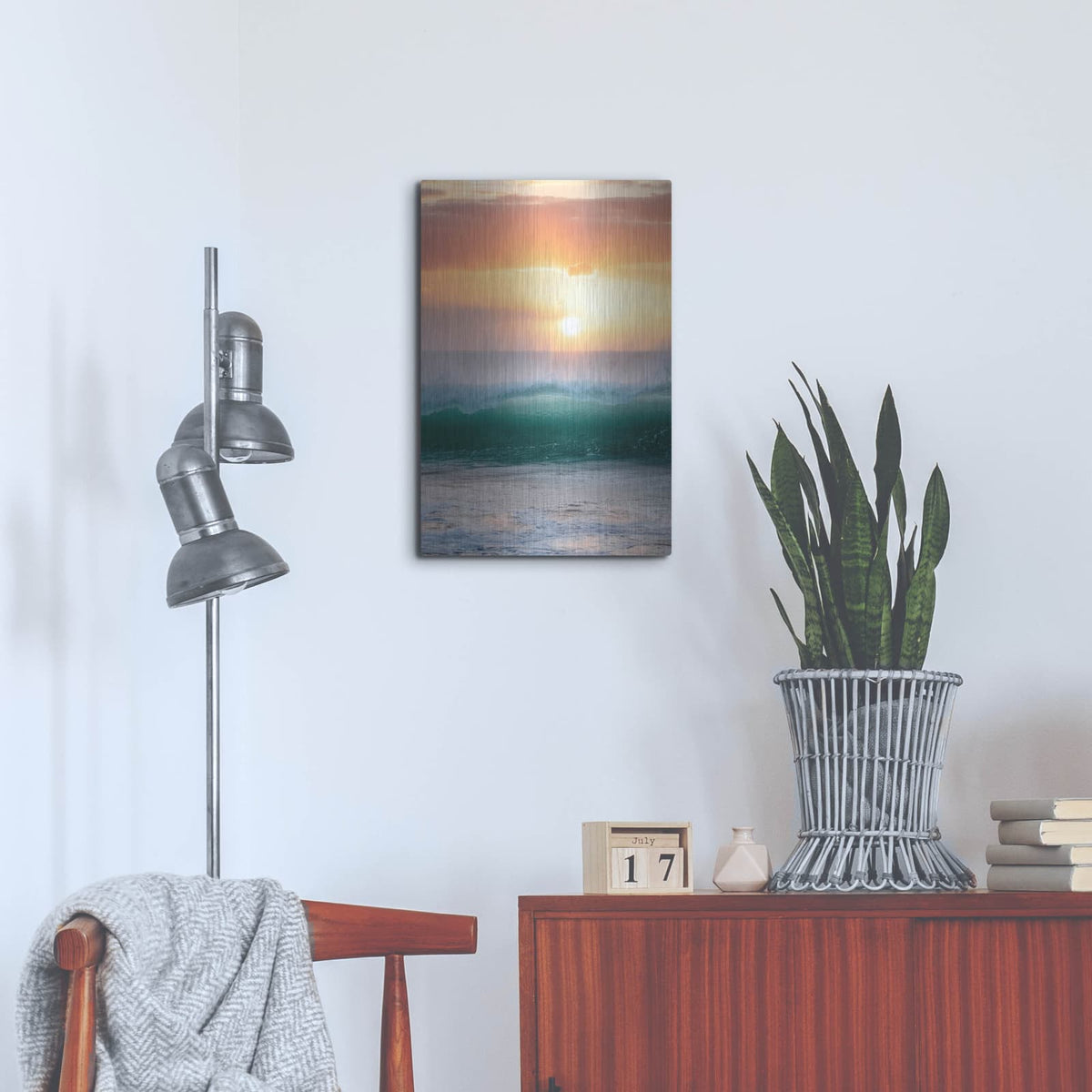 'Peachy Green' by Dennis Frates – Metal Wall Art, 16x24 room view
