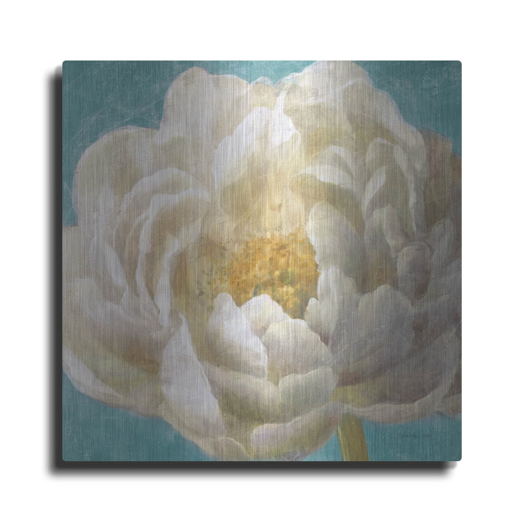 'Turquoise Bloom 2' by Danhui Nai – Metal Wall Art