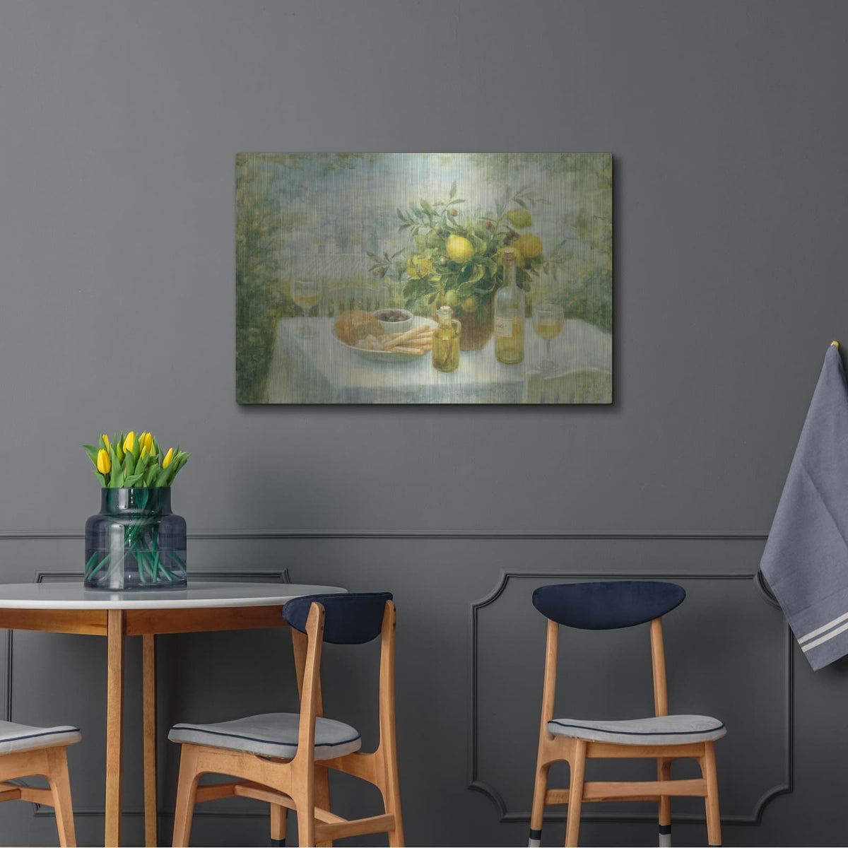 'Tuscan Table' by Danhui Nai – Metal Wall Art, 36x24 room view