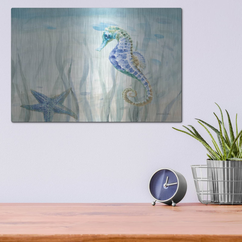 'Undersea Friends' by Danhui Nai – Metal Wall Art, 16x12 room view