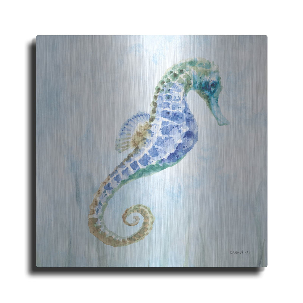 'Undersea Seahorse Swimming 2' by Danhui Nai – Metal Wall Art