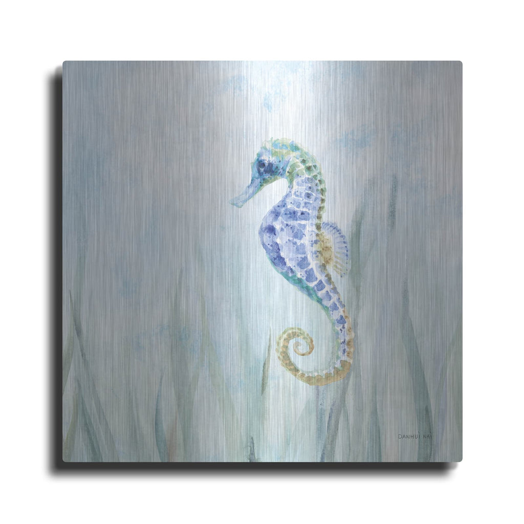 'Undersea Seahorse Swimming' by Danhui Nai – Metal Wall Art