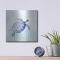 'Undersea Turtle 2' by Danhui Nai – Metal Wall Art, 12x12 room view