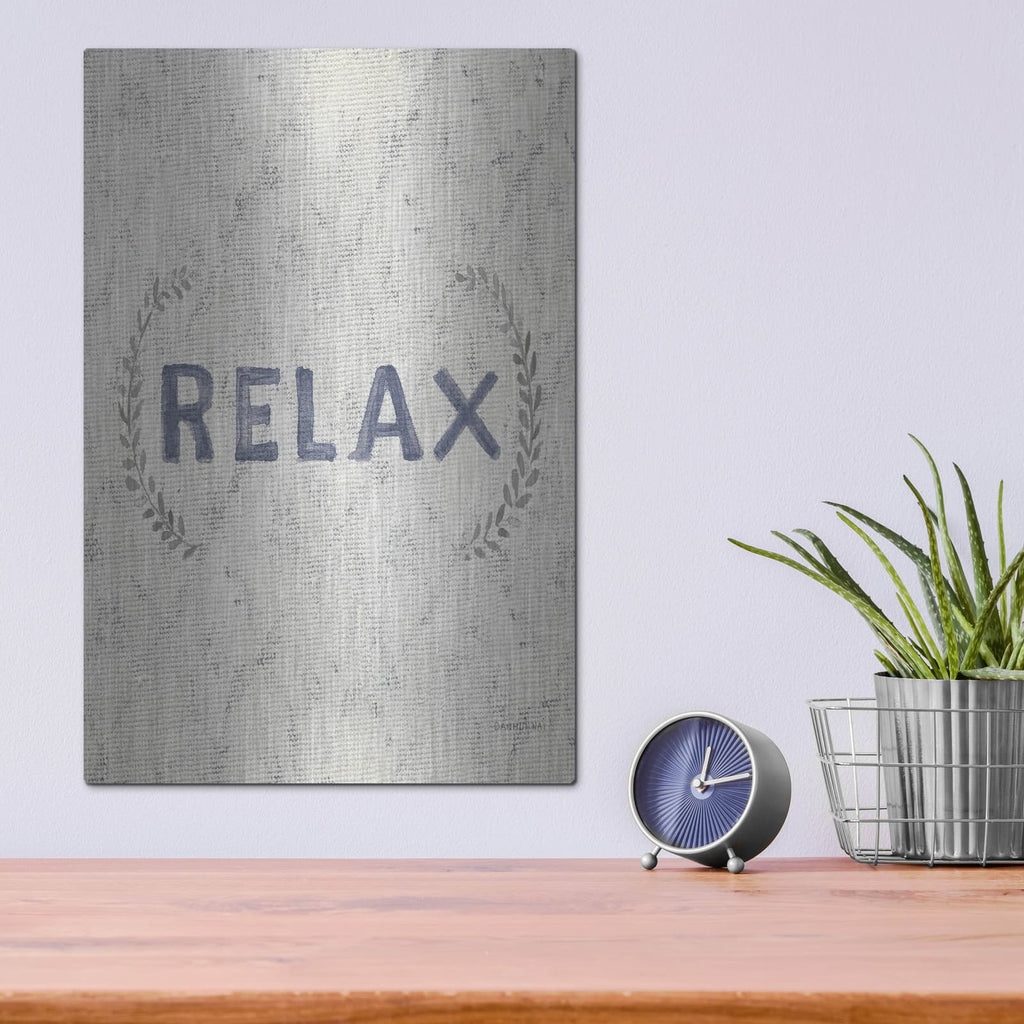 'Victorian Bath Words 2 Vertical' by Danhui Nai – Metal Wall Art, 12x16 room view