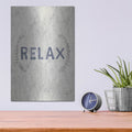 'Victorian Bath Words 2 Vertical' by Danhui Nai – Metal Wall Art, 12x16 room view