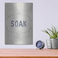 'Victorian Bath Words 3 Vertical' by Danhui Nai – Metal Wall Art, 12x16 room view