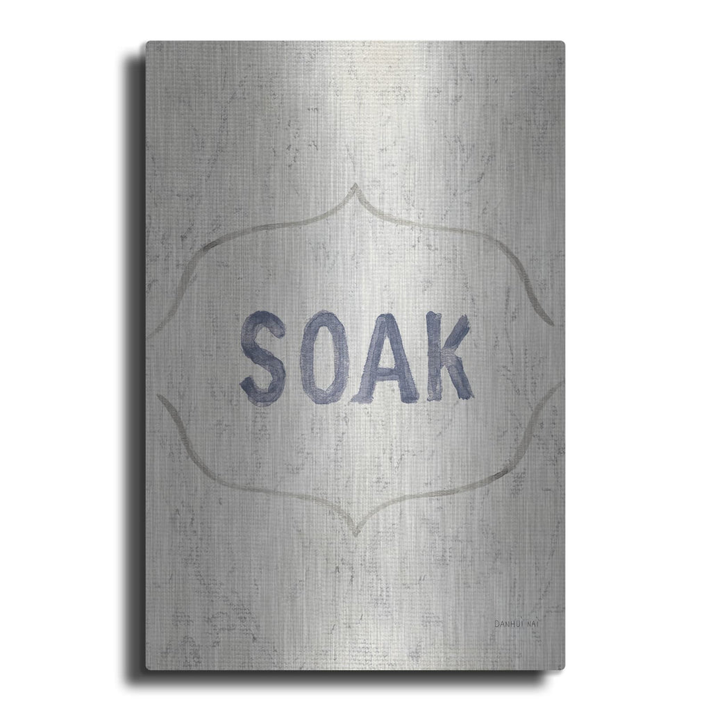 'Victorian Bath Words 3 Vertical' by Danhui Nai – Metal Wall Art