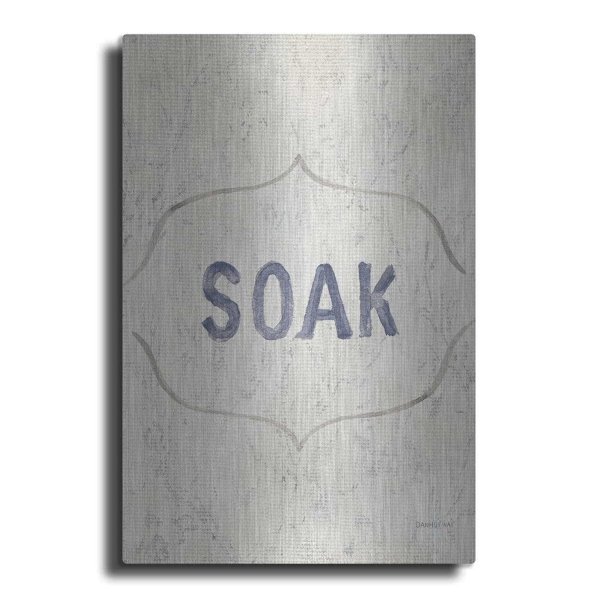 'Victorian Bath Words 3 Vertical' by Danhui Nai – Metal Wall Art