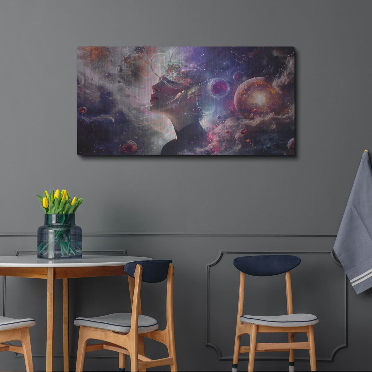 'Cell' by Katalina Ooma – Metal Wall Art, 48x24 room view