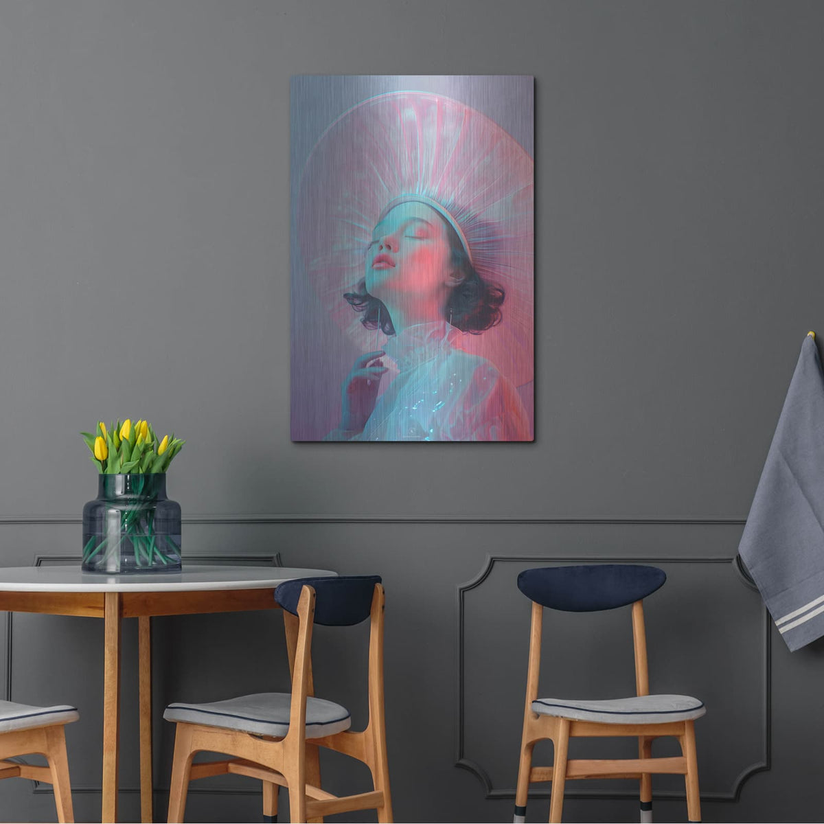 'Embrace 2' by Katalina Ooma – Metal Wall Art, 24x36 room view
