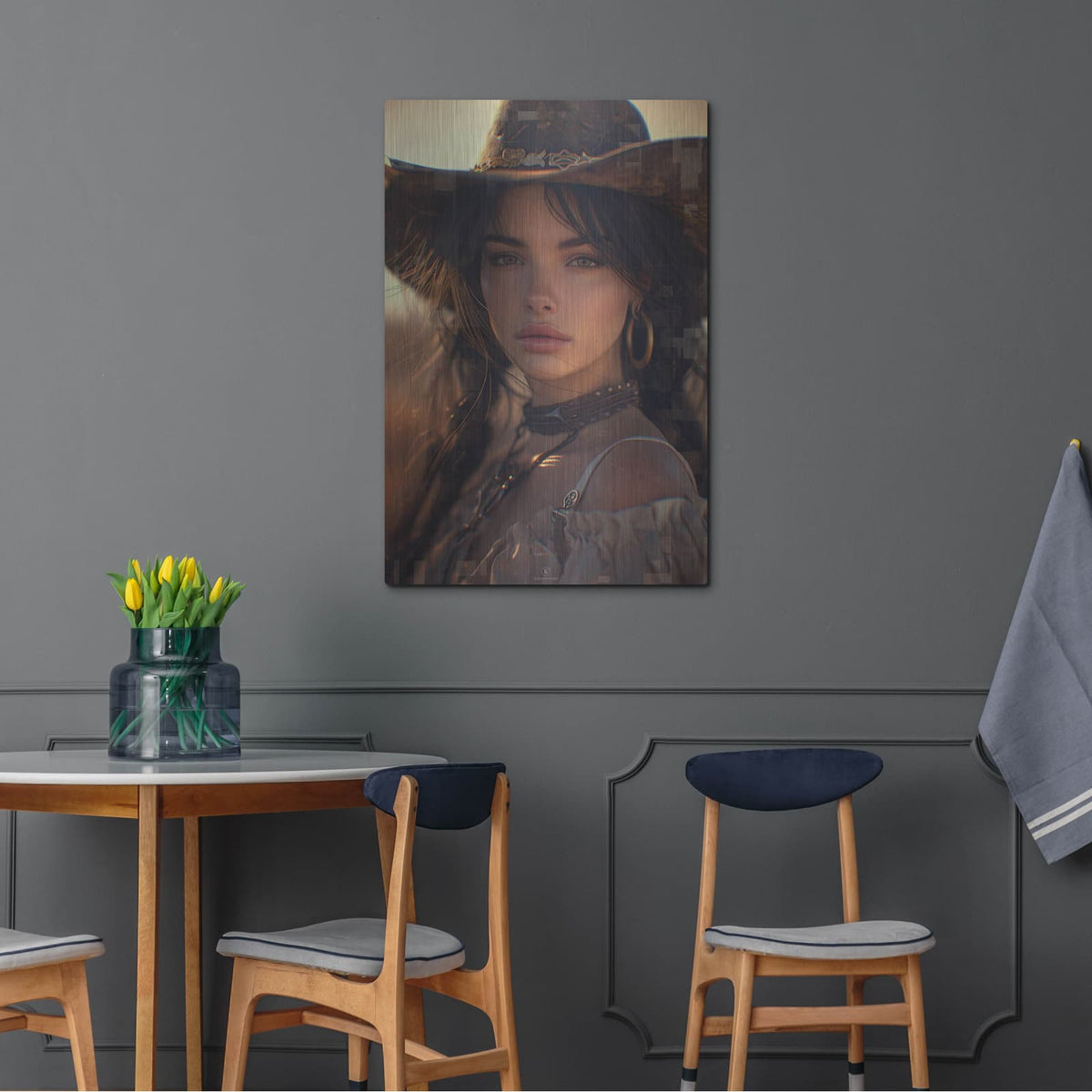 'Howdy' by Katalina Ooma – Metal Wall Art, 24x36 room view