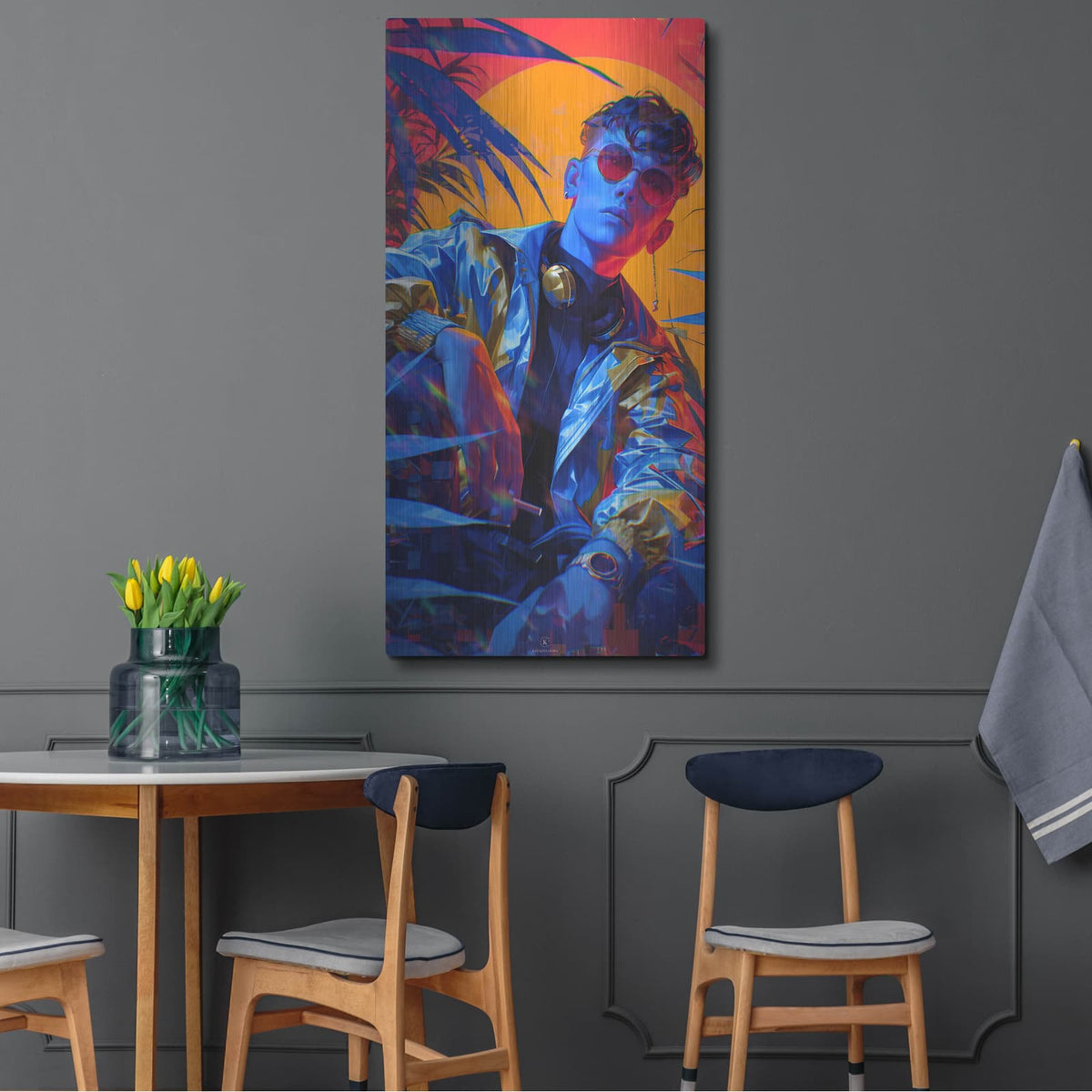 'Summer Vibes 1' by Katalina Ooma – Metal Wall Art, 24x48 room view