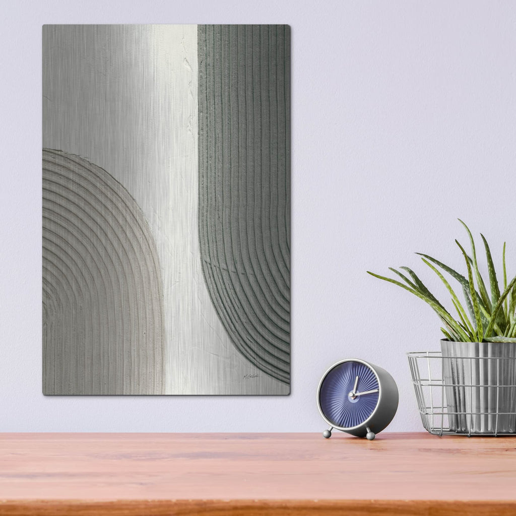 'Embrace 1 Flipped Green C' by Mike Schick – Metal Wall Art, 12x16 room view