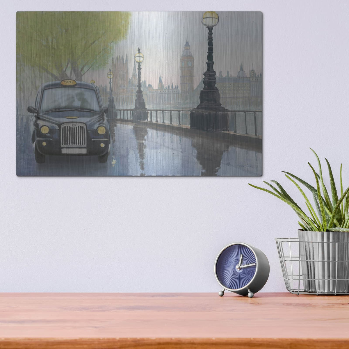 'Along The Thames V.2' by Myles Sullivan – Metal Wall Art, 16x12 room view