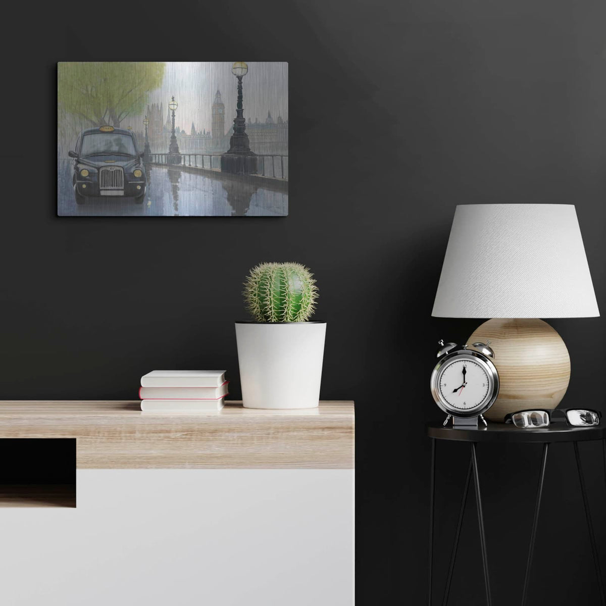 'Along The Thames V.2' by Myles Sullivan – Metal Wall Art, 24x16 room view