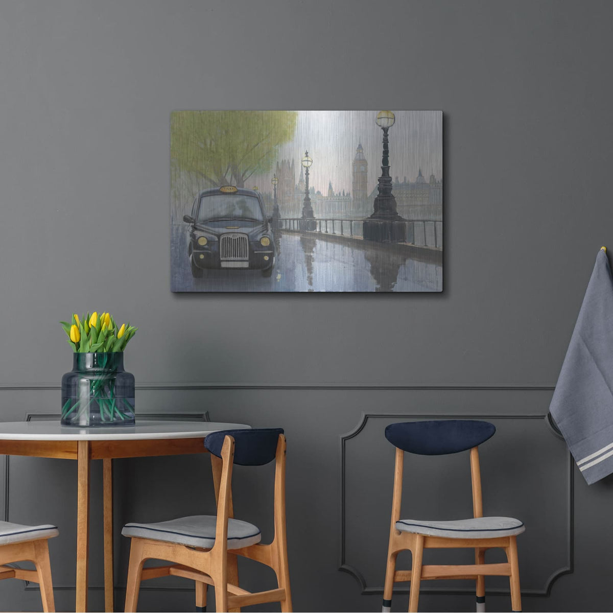 'Along The Thames V.2' by Myles Sullivan – Metal Wall Art, 36x24 room view