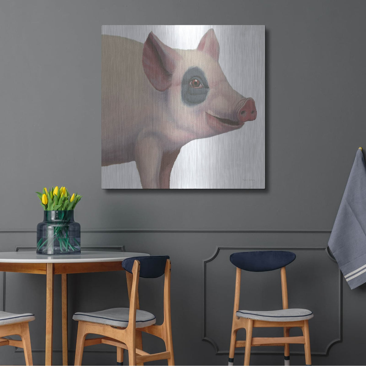 'Bacon, Bits And Ham 2' by Myles Sullivan – Metal Wall Art, 36x36 room view