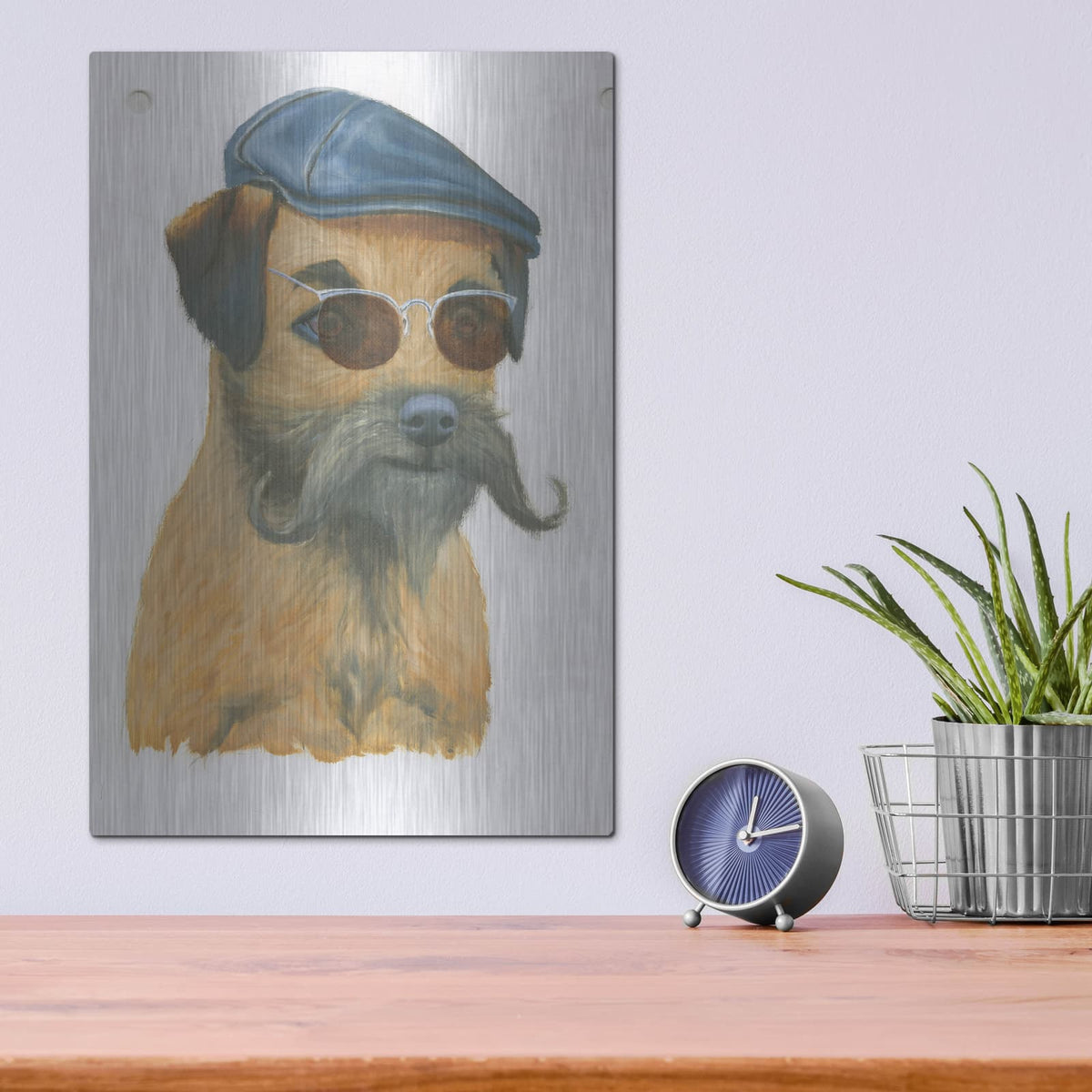 'Cool Dog For The Boys 1' by Myles Sullivan – Metal Wall Art, 12x16 room view