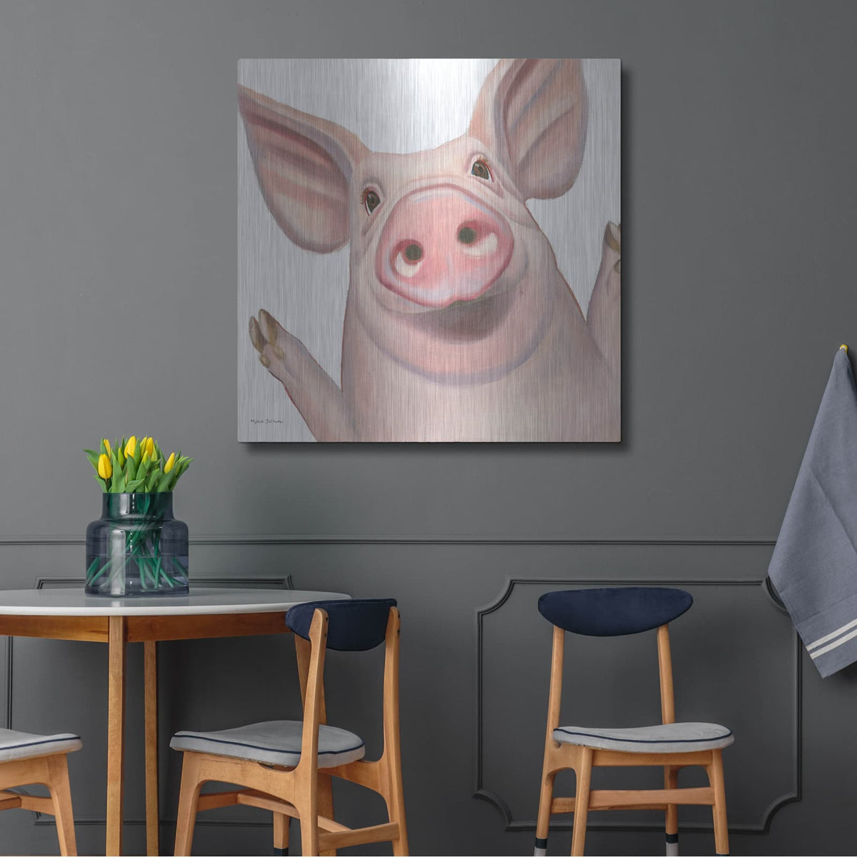 'Farm Friends 4' by Myles Sullivan – Metal Wall Art, 36x36 room view