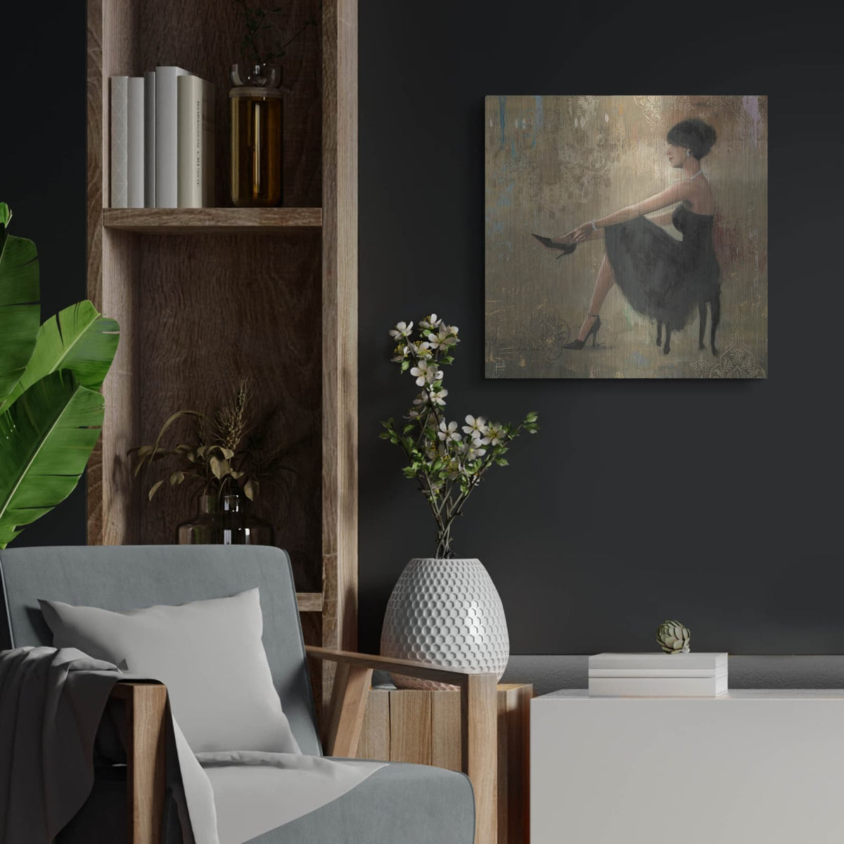 'Grand Evening Square' by Myles Sullivan – Metal Wall Art, 24x24 room view