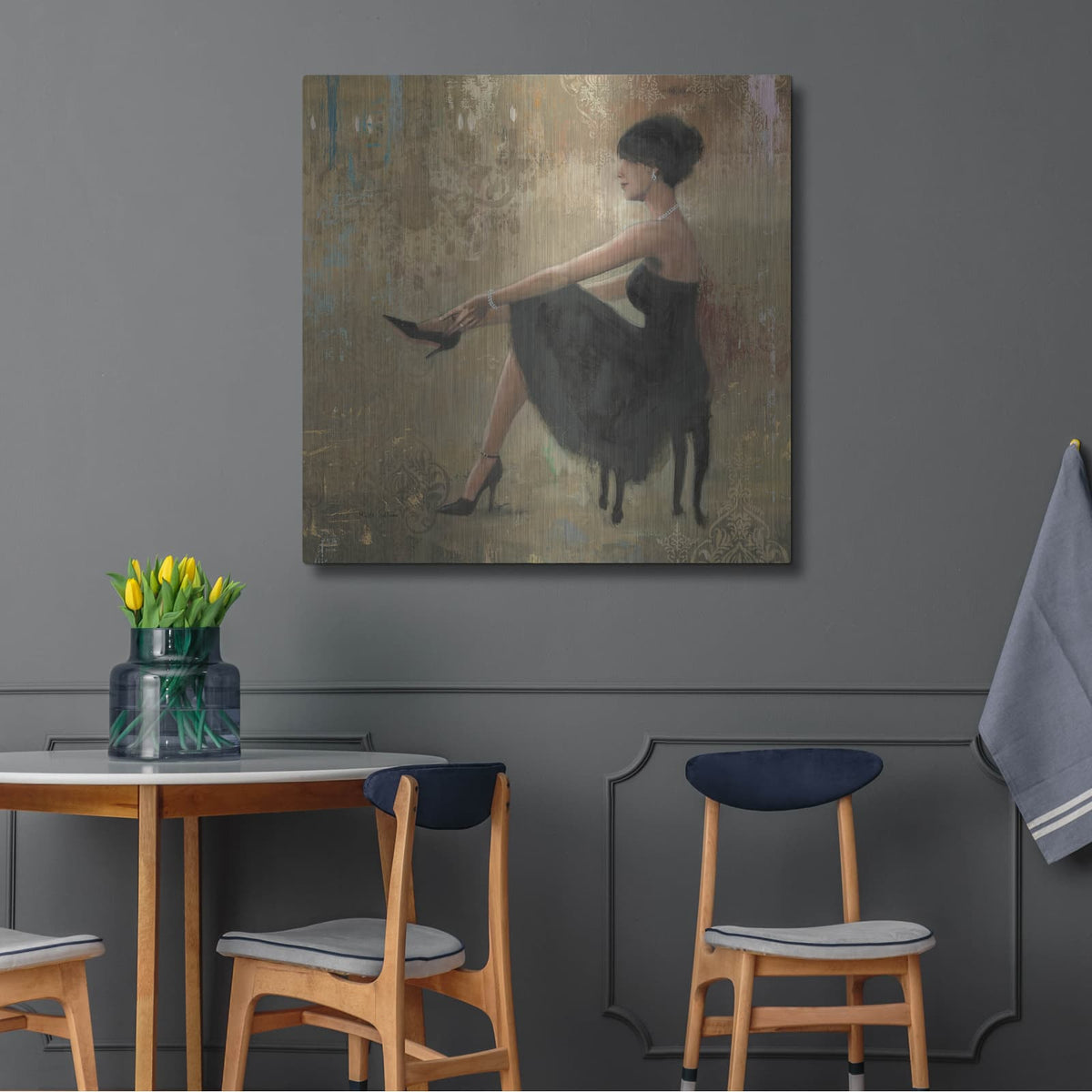 'Grand Evening Square' by Myles Sullivan – Metal Wall Art, 36x36 room view