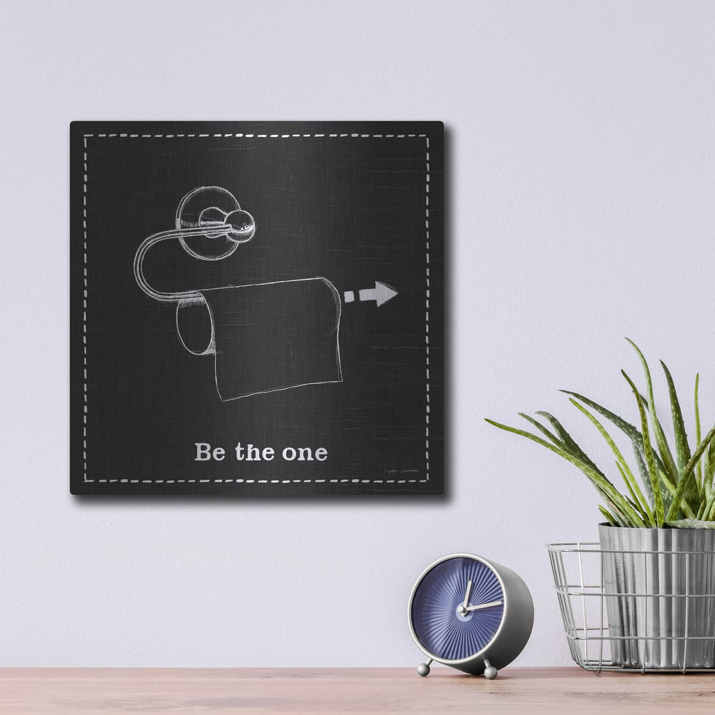 'Home Improvement 4 Black' by Myles Sullivan – Metal Wall Art, 12x12 room view