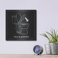 'Home Improvement Vi Black' by Myles Sullivan – Metal Wall Art, 12x12 room view
