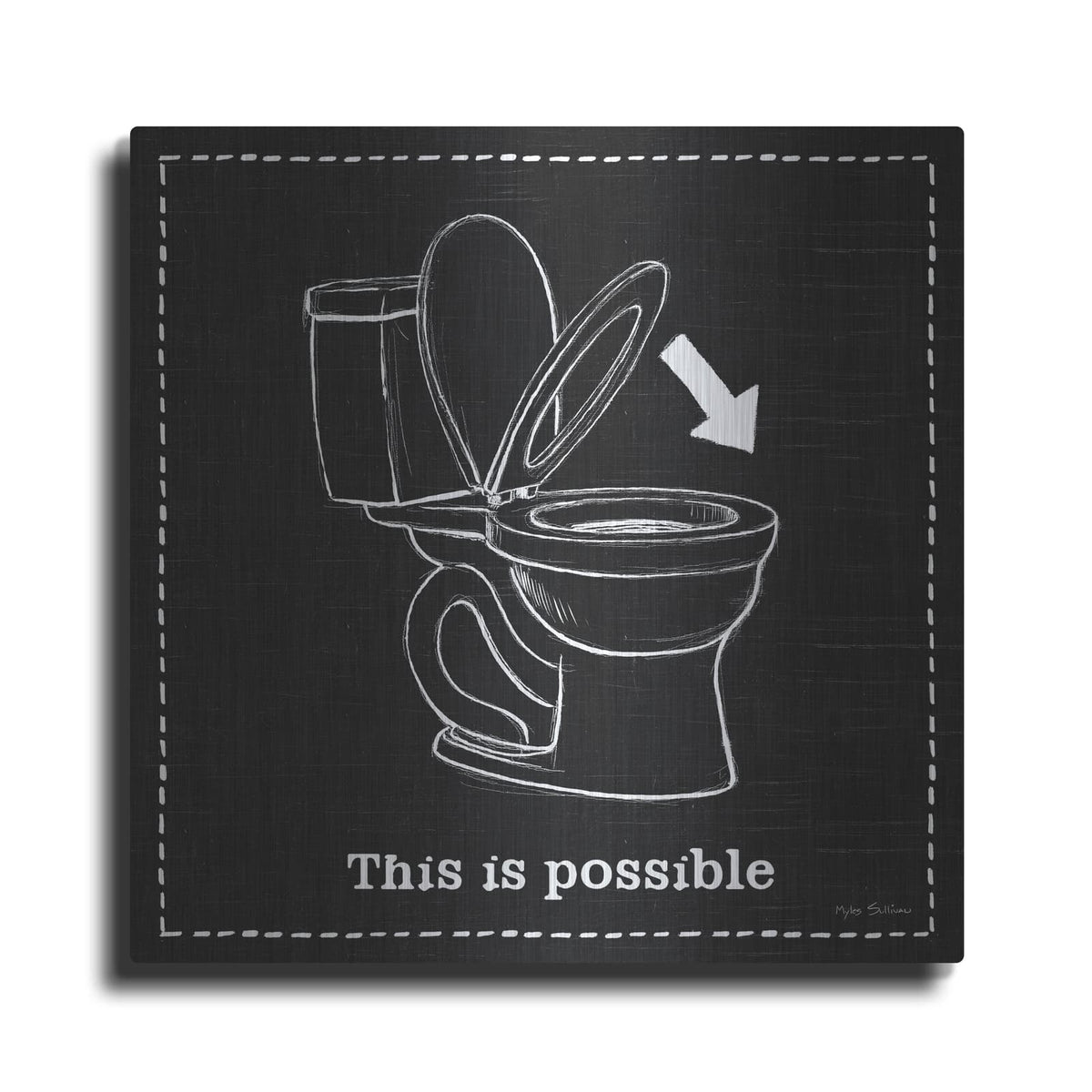 'Home Improvement Vi Black' by Myles Sullivan – Metal Wall Art