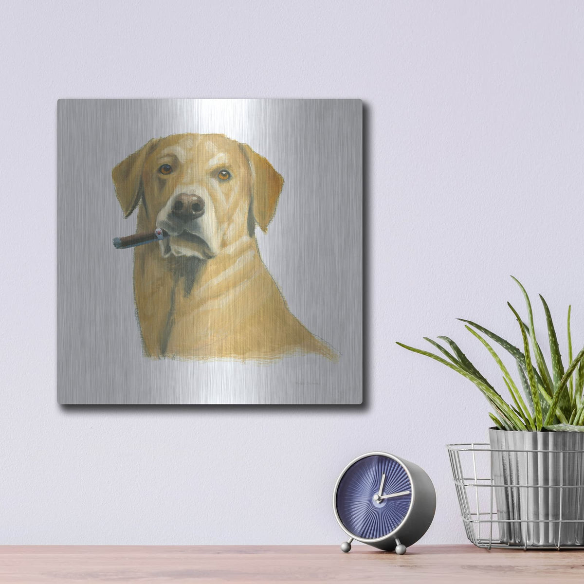 'The Boys 1' by Myles Sullivan – Metal Wall Art, 12x12 room view