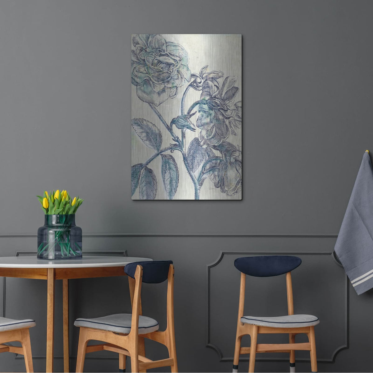 'Belle Fleur 1 C' by Sue Schlabach – Metal Wall Art, 24x36 room view