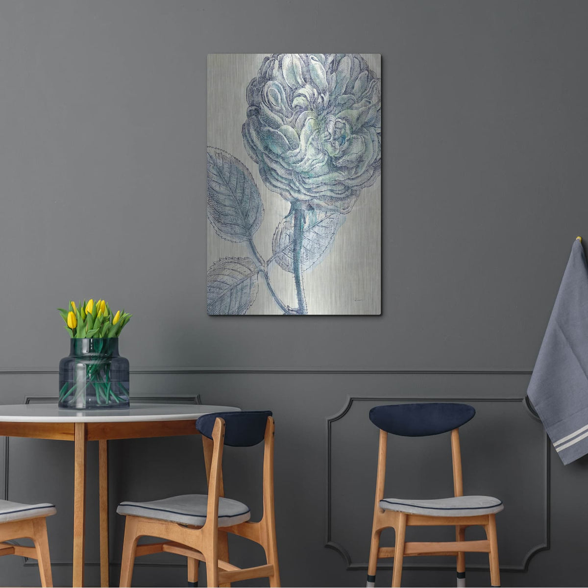 'Belle Fleur 3 C' by Sue Schlabach – Metal Wall Art, 24x36 room view