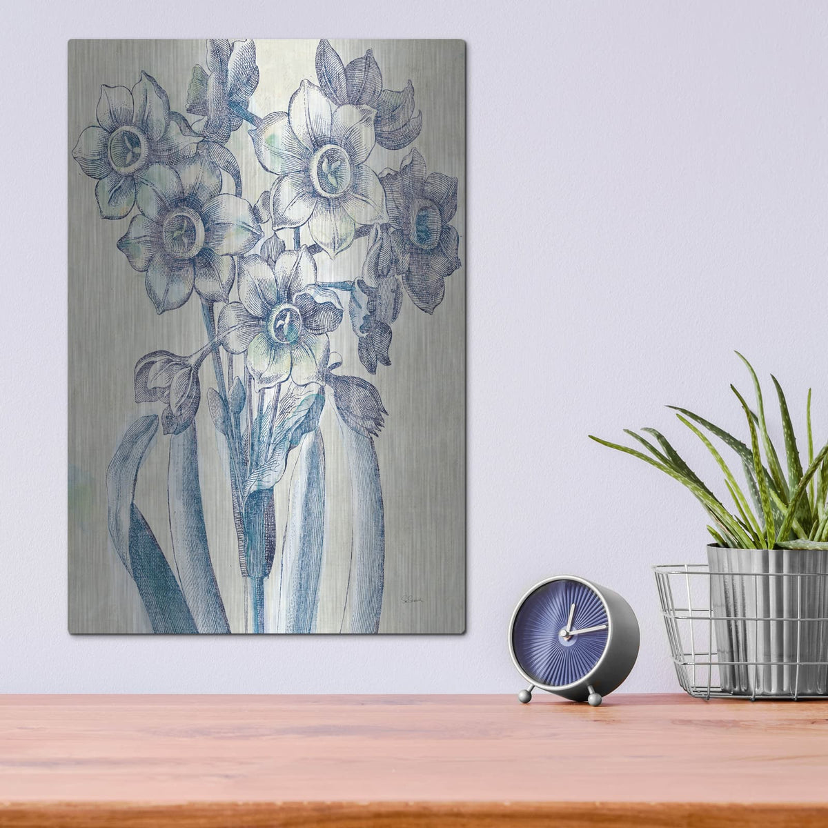 'Belle Fleur 4 C' by Sue Schlabach – Metal Wall Art, 12x16 room view