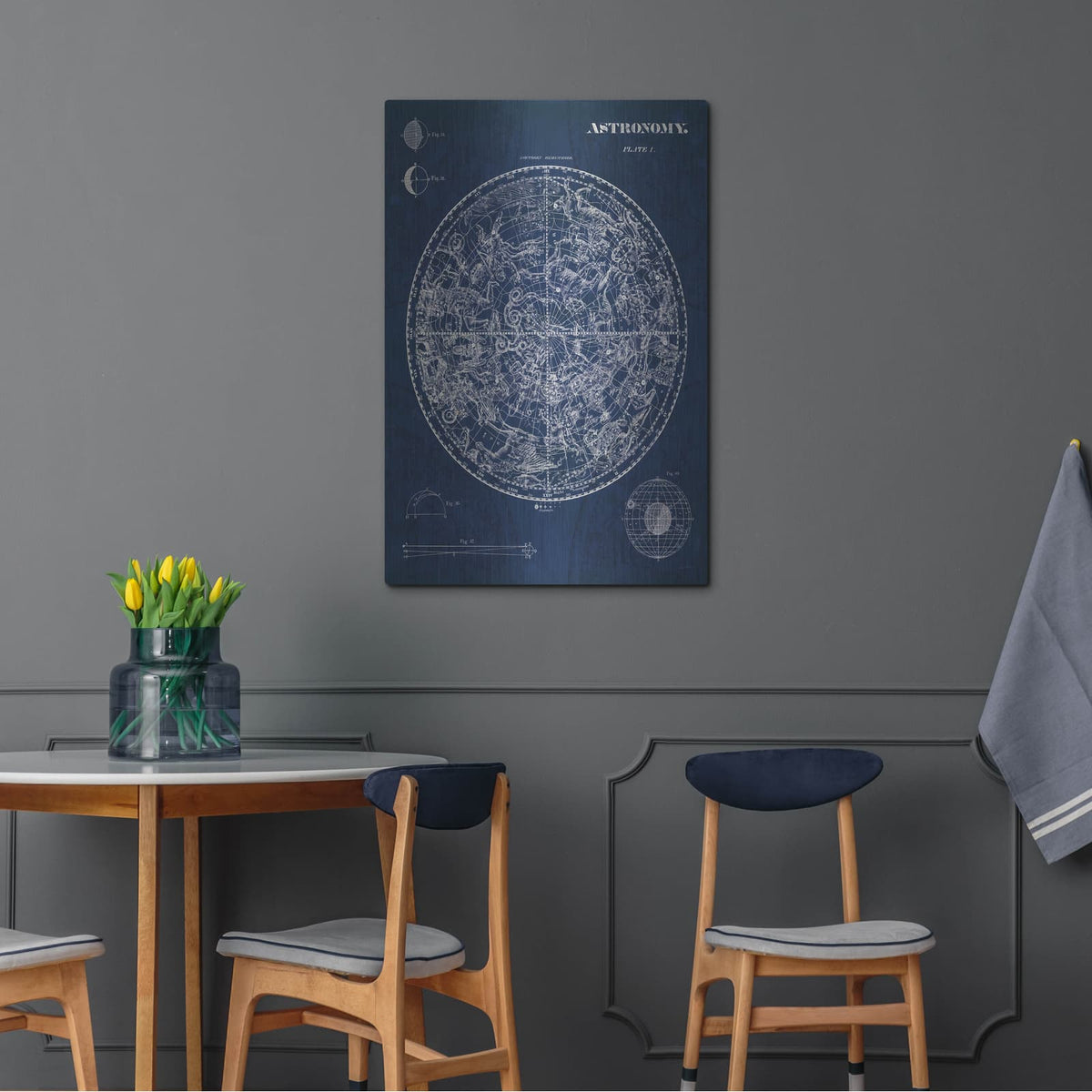 'Celestial Blueprint V2' by Sue Schlabach – Metal Wall Art, 24x36 room view