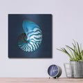 'Cyanotype Sea 1' by Sue Schlabach – Metal Wall Art, 12x12 room view