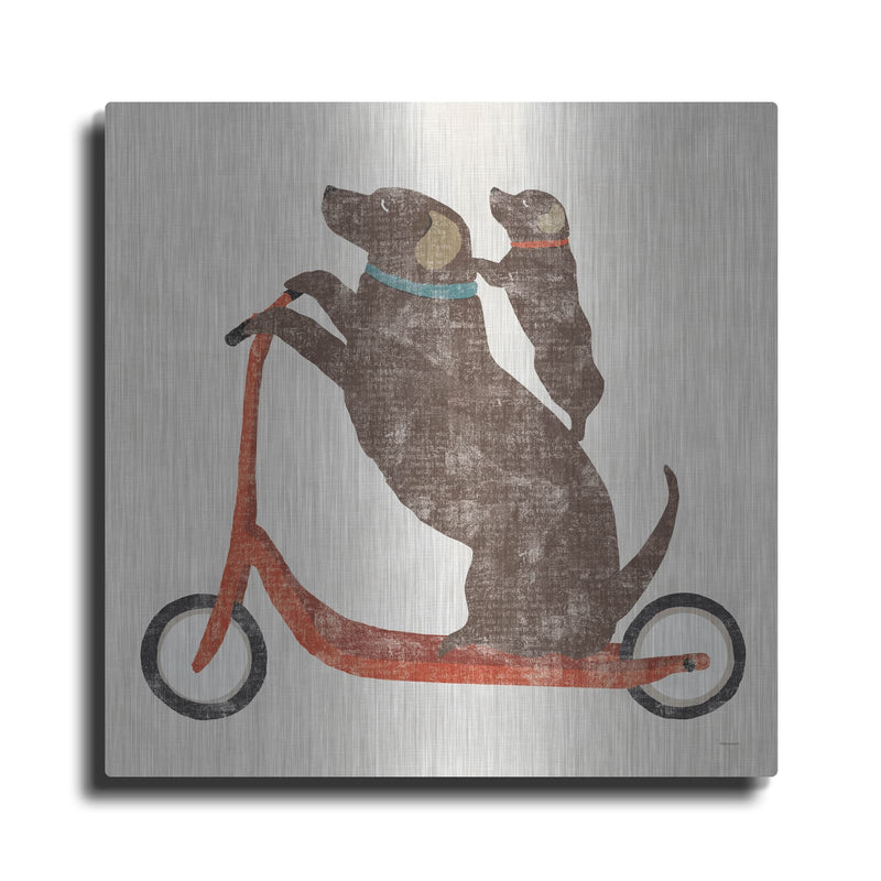 'Doxie Ride Working' by Sue Schlabach – Metal Wall Art