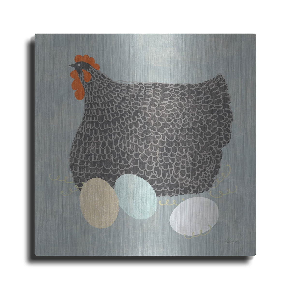 'Fresh Eggs 2 No Words' by Sue Schlabach – Metal Wall Art