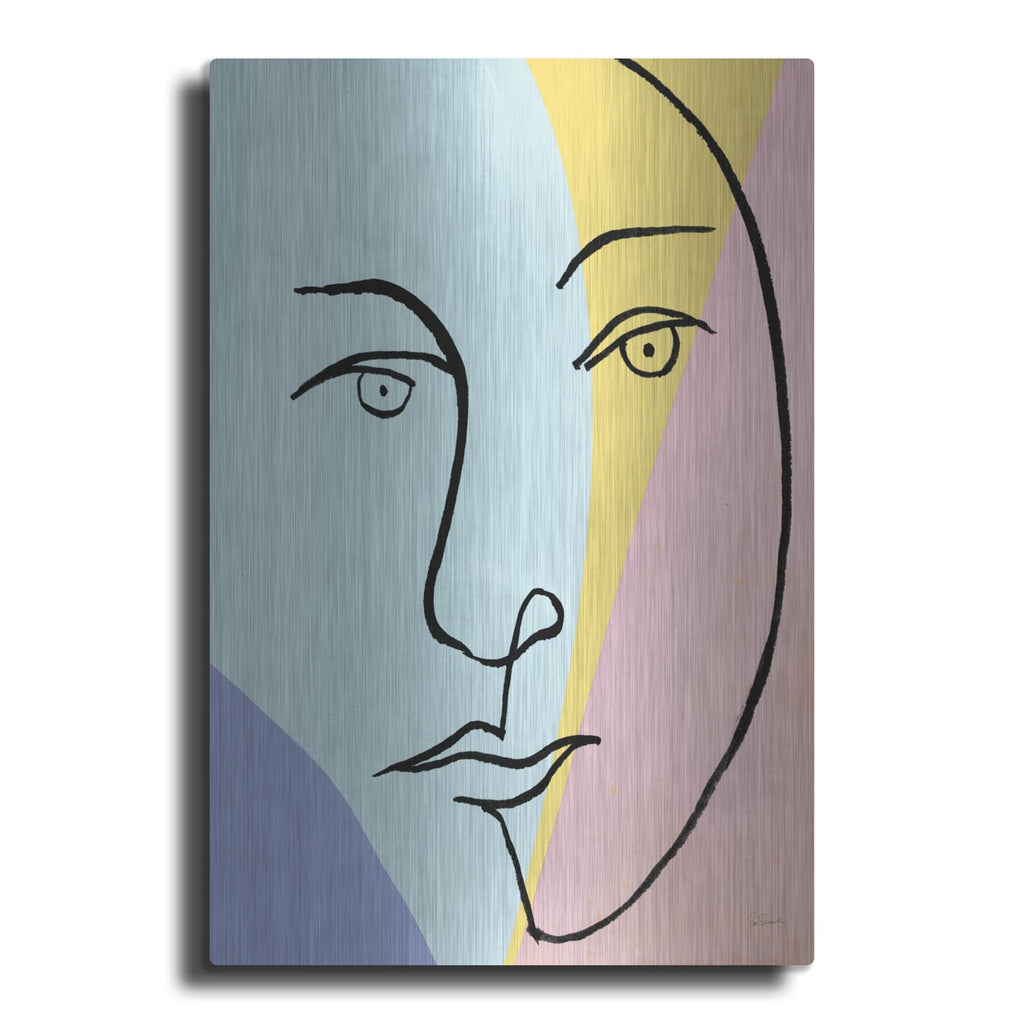 'Ink Women 4 Colorblock Pastel' by Sue Schlabach – Metal Wall Art