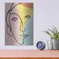 'Ink Women V Colorblock Pastel' by Sue Schlabach – Metal Wall Art, 12x16 room view