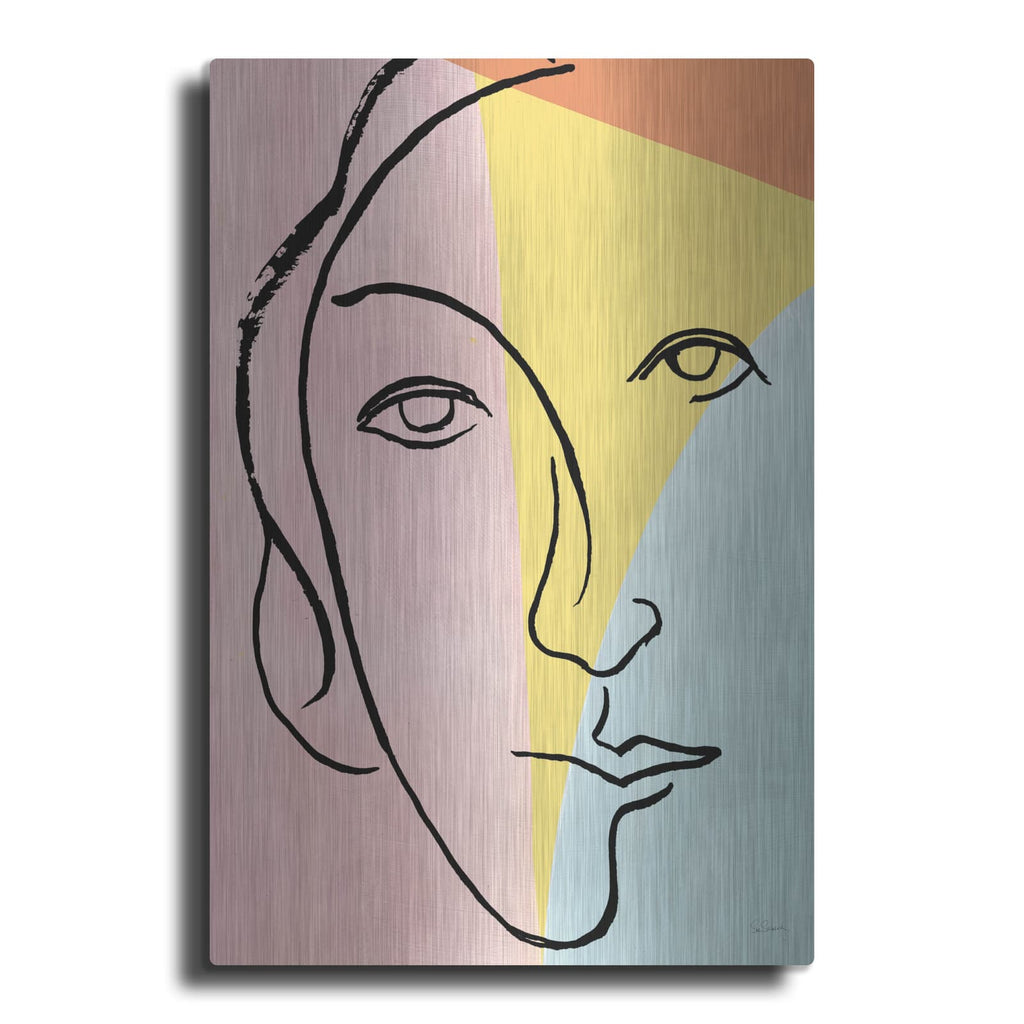 'Ink Women V Colorblock Pastel' by Sue Schlabach – Metal Wall Art