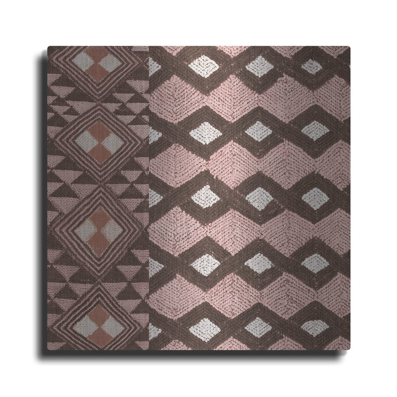 'Kuba Cloth Mat 1 Blush C' by Sue Schlabach – Metal Wall Art