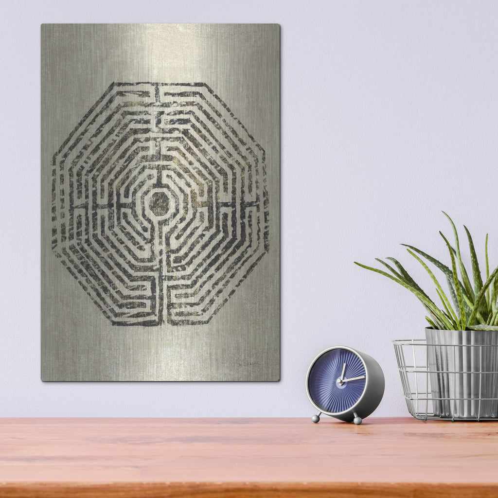 'Labyrinth Vertical' by Sue Schlabach – Metal Wall Art, 12x16 room view