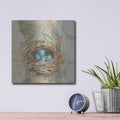 'Robins Nest' by Sue Schlabach – Metal Wall Art, 12x12 room view