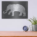 'Silver Raja Elephant 2' by Sue Schlabach – Metal Wall Art, 16x12 room view