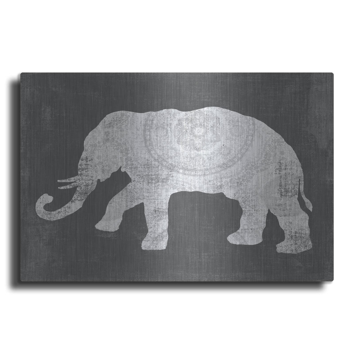 'Silver Raja Elephant 2' by Sue Schlabach – Metal Wall Art