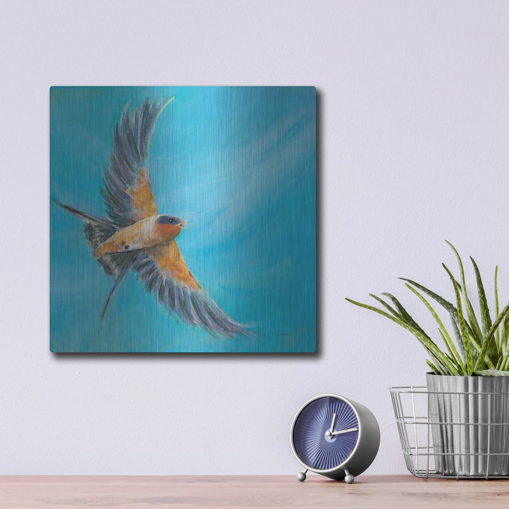 'Soaring' by Sue Schlabach – Metal Wall Art, 12x12 room view